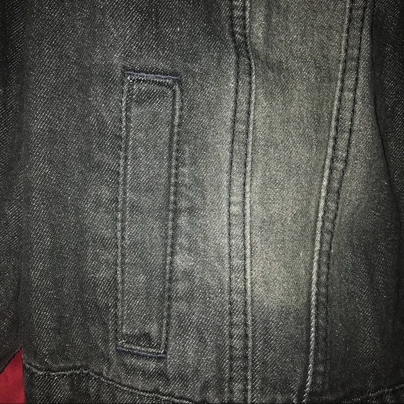 L.E.I Black Denim Bomber Jacket Riverdale Serpeant - Picture 6 of 7